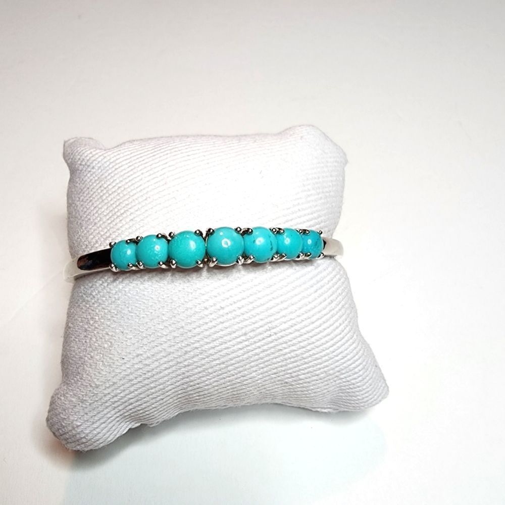 Chuck Clemency NYCII Sleeping Beauty Turquoise Sterling Silver Bangle Bracelet